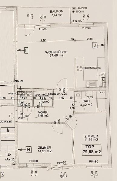 z_Grundriss - VERKAUFT! Sonnige 3-Zimmerwohnung in Bestzustand mit Balkon - komplett möbliert, bezugsfertig!