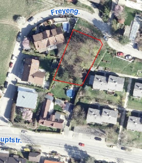 y Luftbild - Freyengasse 29a, Maria Gugging: Baugrund in Südlage - Besichtigung 14.12.2025