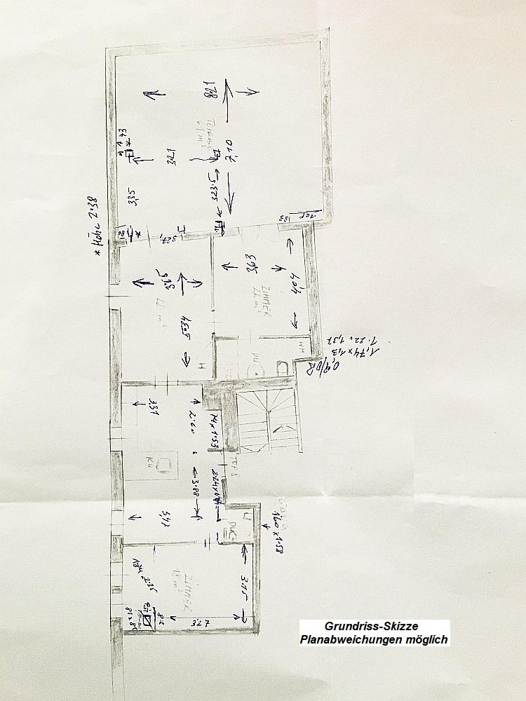 z Grundriss-Maße - VERMIETET! Nähe Stadtplatz Klosterneuburg: 3,5 Zimmer, große Terrasse