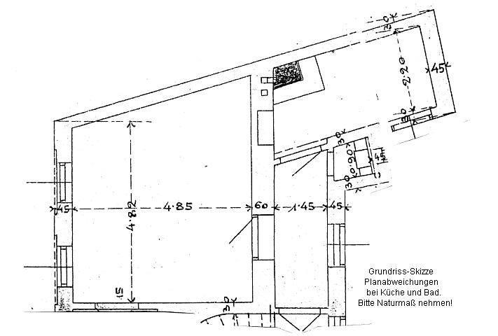 z Grundriss-Skizze - Weidling Bahnhof-Nähe: Helle, freundliche 1-Zimmer-Wohnung